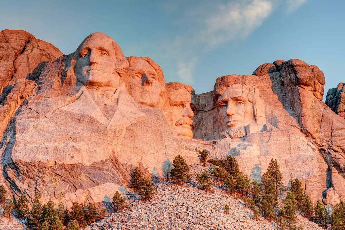 Sculpture des visages
            à Mount Rushmore